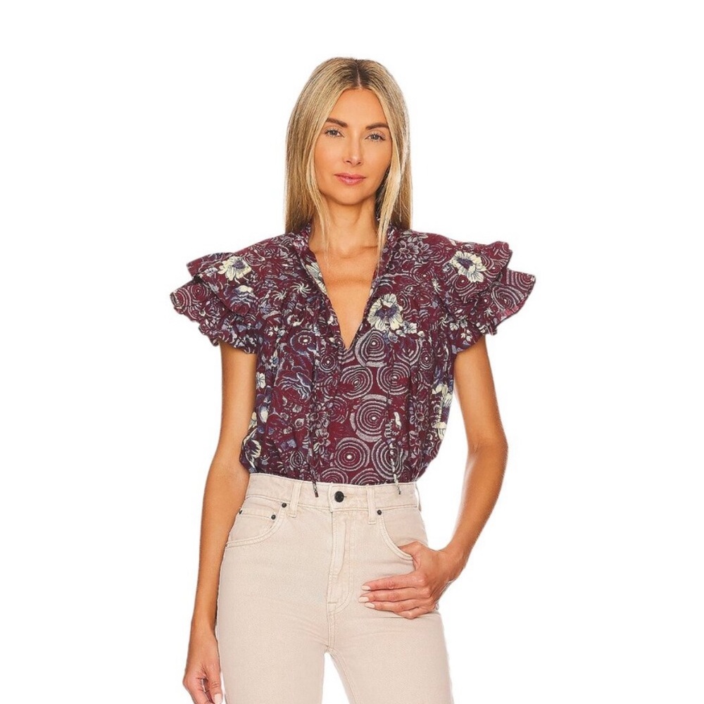ULLA JOHNSON letty top in heliotrope